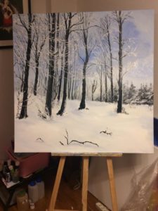 Obraz - drzewa zimą 2
